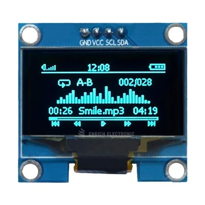 1.3 انچ 128x64 ڈسپلے ماڈیول I2c Oled SSD1306 یا SSH1106 ڈرائیور IC